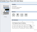 Chint DTSU666 three-phase, bidirectional four-quadrant electricity meter with network analyser functions.