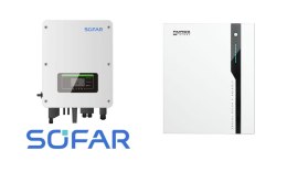 SOFAR Inwerter hybrydowy HYD3680-EP + SOFAR AMASS GTX 5000 Bateria 5.12 kWh