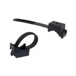 Screw-on cable clamp with cable tie, black UP-22/50 UV package: 50 pcs.