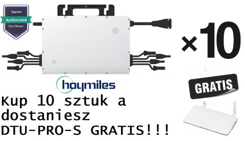 10 X HOYMILES Mikroinwerter HMS 1600-4T 1F (4*540W) + DTU-PRO-S