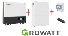 GROWATT Zestaw hybrydowy: SPH 6000TL3 3-faz+Bateria ARK 10kWh+podstawa+kontroler APX 60050+Smart Meter 3-faz+WiFi-X