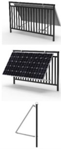 Balkonowa konstrukcja do montażu paneli słonecznych 23°-35° (TYP2)