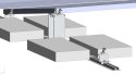 Low bracket for roof, membrane, ballast structure, non-invasive