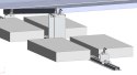 High bracket for roof membrane ballast structure non-invasive