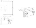Sheet metal seam adjustable mounting bracket 110mm Type:1