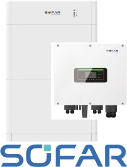 Set: SOFAR Hybrid Inverter HYD10KTL-3PH , Energy Storage Sofar 10kWh BTS E10-DS5