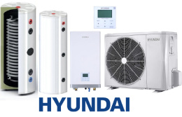 Heat pump set: HYUNDAI Split 8kW + SL 130L buffer tank + SOLITANK 245L hot water tank with 3.83m2 coil